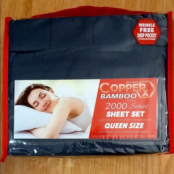 Other - 🆕 NWT Copper Bamboo Charcoal Gray 4-PC Sheet Set